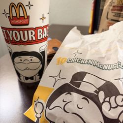 McDonald's - Ordered 10 pc. Chicken McNuggets and a large Sprite but neither came with Monopoly stickers