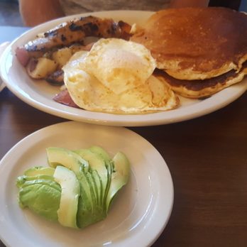 Millie's Cafe - Coconut pancakes, eggs and sausage try their jam its delicious - Breakfast & Brunch Near Me - Los Angeles, California Millie's Cafe - Coconut pancakes, eggs and sausage try their jam its delicious - Breakfast & Brunch Near Me - Los Angeles, California