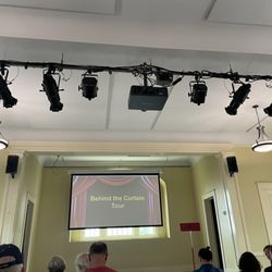 Carpenter Hall - The stage at Carpenter Hall for the "Behind the Curtain" talks.