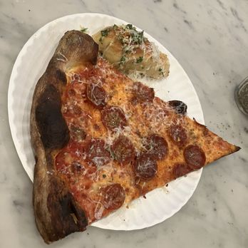 Cello’s Pizzeria - Pepperoni slice & garlic knot - Pizza Near Me - New York, New York Cello’s Pizzeria - Pepperoni slice & garlic knot - Pizza Near Me - New York, New York