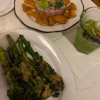 Willa's - Broccolini and steak tartare - New American Near Me - Tampa, Florida Willa's - Broccolini and steak tartare - New American Near Me - Tampa, Florida