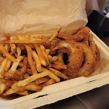 The Lab Burger - Half and half ( Fries and rings) - Burgers Near Me - Oradell, New Jersey The Lab Burger - Half and half ( Fries and rings) - Burgers Near Me - Oradell, New Jersey