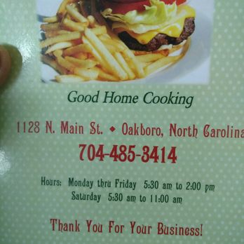 Tammy's Oakboro Restaurant - 1st thing... Tammy's hours are 5:30 til 2 Monday through Friday.. 5:30 til 11 on Saturday... - Cafes Near Me - Oakboro, North Carolina Tammy's Oakboro Restaurant - 1st thing... Tammy's hours are 5:30 til 2 Monday through Friday.. 5:30 til 11 on Saturday... - Cafes Near Me - Oakboro, North Carolina