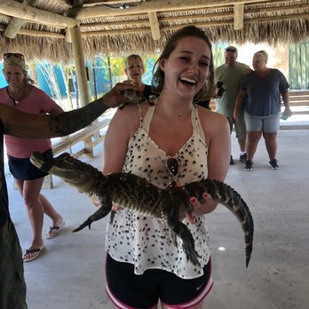 Everglades Adventure - Holding an alligator - Boat Tours Near Me - Fort Myers Beach, Florida
