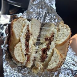 All Star Bagel - Egg white, bacon and mozz