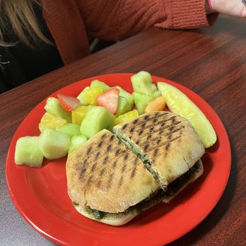 The Bridge Cafe - Generous side of fruit, and those yummy grill marks. - Sandwiches Near Me - Manchester, New Hampshire