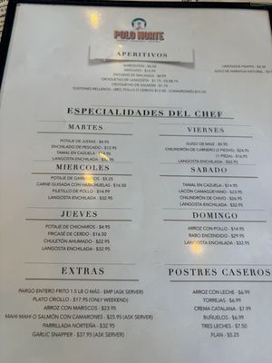 Menu photo 3 Polo Norte - Miramar Miramar, FL