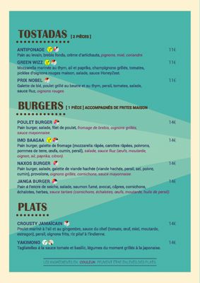 Menu photo 5 Péniche Antipode Paris, 75 Menu photo 5 Péniche Antipode Paris, 75