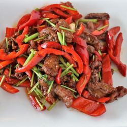 Sichuan House - Sichuan Chili Beef with Cilantro and Thai Chili