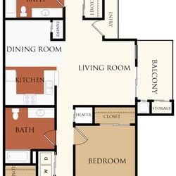 Palm Terrace Apartment - 4 bedroom floor plan