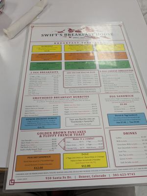 Menu photo 3 Swift Breakfast House Denver, CO