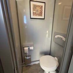 Royal Restrooms - Inside of 4 stall modern stall