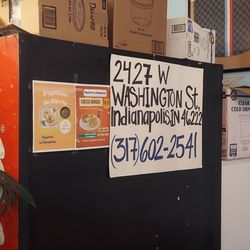Pupuseria La Salvadoreña - Information inside restaurant