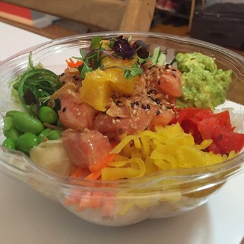 Simple NYC - Salmon Poke Bowl w/white rice: assortment of pickled veggies plus free avocado :) - Poke Near Me - New York, New York Simple NYC - Salmon Poke Bowl w/white rice: assortment of pickled veggies plus free avocado :) - Poke Near Me - New York, New York