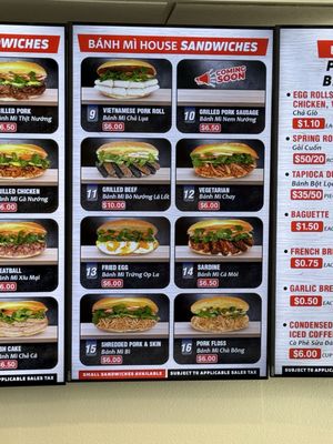 Menu photo 2 Banh Mi House Sacramento, CA