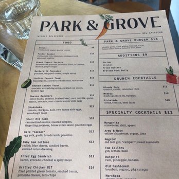 Park & Grove - Brunch Menu - Breakfast & Brunch Near Me - Charleston, South Carolina Park & Grove - Brunch Menu - Breakfast & Brunch Near Me - Charleston, South Carolina