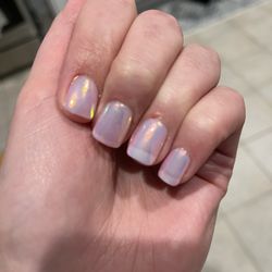 V Star Nail Spa - Dip manicure with cuts on skin