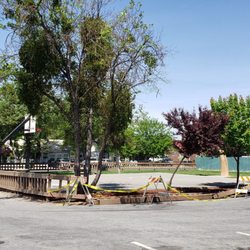 Kelseyville County Park - Basketball court is still useable, fence was down and needs repair.