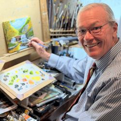 Gregg A Helvey, DDS - Dr. Helvey painting - the Artistic Dentist