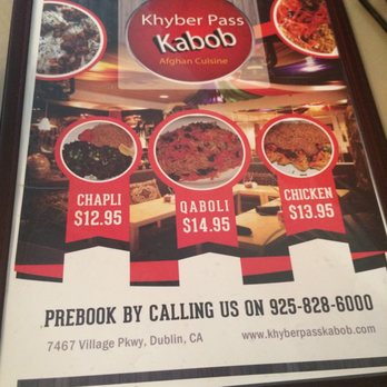 Khyber Pass Kabob - Menu cover - Afghan Near Me - Dublin, California
