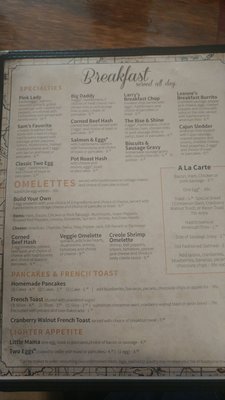 Menu photo 3 Shirley's Cafe Grayling Township, MI