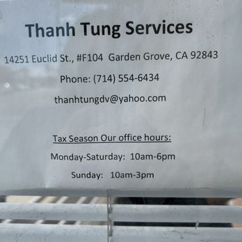 Thanh Tung Services - Tax Services Near Me - Garden Grove, California Thanh Tung Services - Tax Services Near Me - Garden Grove, California