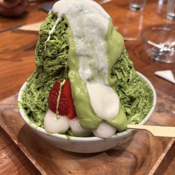 Ippudo San Francisco - Matcha shaved ice cream - Ramen Near Me - San Francisco, California Ippudo San Francisco - Matcha shaved ice cream - Ramen Near Me - San Francisco, California