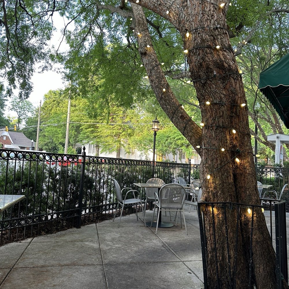 Amsterdam Cafe - Outside sitting area - New American Near Me - Auburn, Alabama