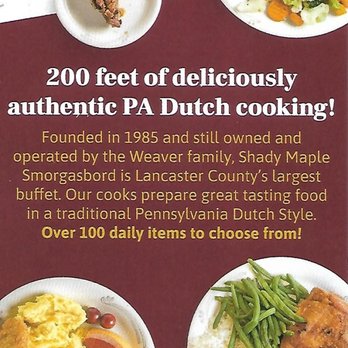 Shady Maple Smorgasbord - Flyer - front - Do-It-Yourself Food Near Me - East Earl, Pennsylvania Shady Maple Smorgasbord - Flyer - front - Do-It-Yourself Food Near Me - East Earl, Pennsylvania