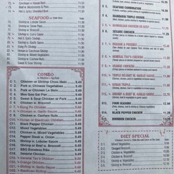 Ming Moon - Menu-Back