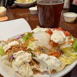 Hickory House Restaurant - Side salad that came with dinner and brew