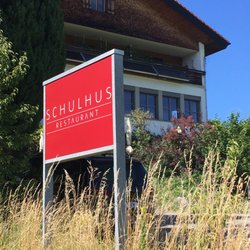 Restaurant's Schulhus - Schild