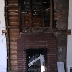 Sootbusters - A masonry fireplace that had a wall fire just above the mantle area.