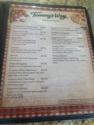 Menu photo 2 Tommys Way Scottsdale, AZ