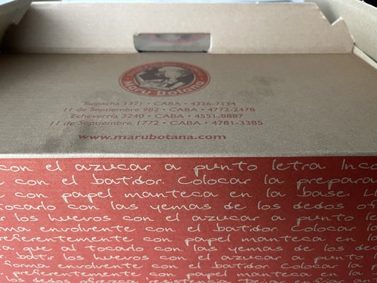 Menu photo 1 Maru Botana Buenos Aires, C
