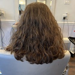Before picture of her hair