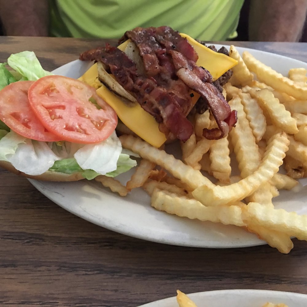Abell's Diner - Burger with Cheese and Bacon... fries.  Fries were OK. - Diners Near Me