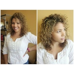 Emzy HQ - Champagne blonde. Love her curls!
