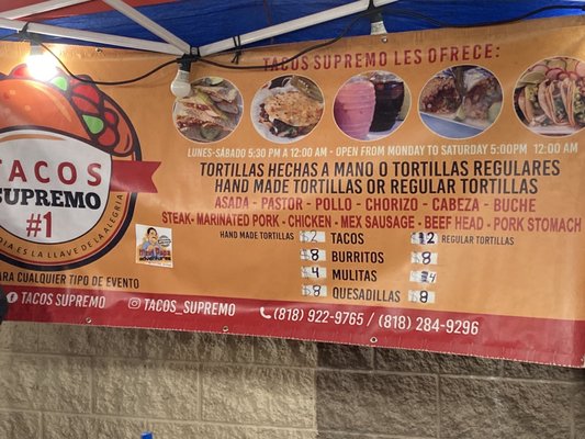 Menu photo 1 Tacos Supremo North Hollywood, CA Menu photo 1 Tacos Supremo North Hollywood, CA