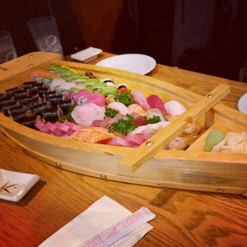 Fujiyama - The sushi "love boat" that we ordered on a double date with friends. - Japanese Near Me - Boise, Idaho Fujiyama - The sushi "love boat" that we ordered on a double date with friends. - Japanese Near Me - Boise, Idaho