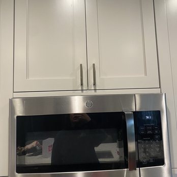 Royal Flooring - Microwave installed into cabinets. - Flooring Near Me - Urbandale, Iowa Royal Flooring - Microwave installed into cabinets. - Flooring Near Me - Urbandale, Iowa