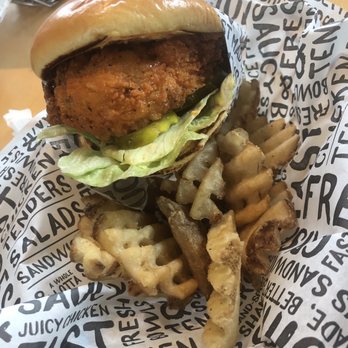 PDQ Chicken - Spicy chicken sandwich and waffle fries - Fast Food Near Me - Brandon, Florida