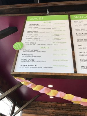Menu photo 1 Juice Bar - Franklin Franklin, TN