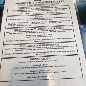 Sharks Fish House Restaurant - June 2024 Menu - Fish & Chips Near Me - North Port, Florida Sharks Fish House Restaurant - June 2024 Menu - Fish & Chips Near Me - North Port, Florida
