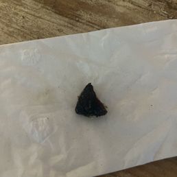 Burned chicken that was completely black
