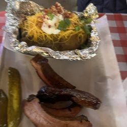 Akins Store - Bbq, Feed & More - Loaded baked potato of Fridays and ribs