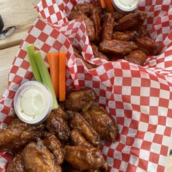 Wow! Wing House - Three pounds combined. Honey garlic and medium.