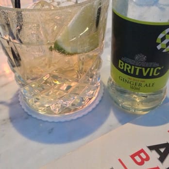 Alston Bar & Beef - Ginger ale in the fanciest glasses in Glasgow - Steakhouses Near Me - Glasgow, GLG
