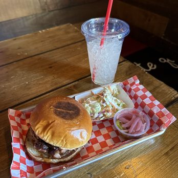 Ribbro Bbq - Regular Brisket Sandwich and Pineapple Cream soda - Barbeque Near Me - Foothill Ranch, California
