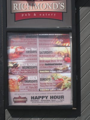 Menu photo 2 Richmond's Pub & Eatery Calgary, AB